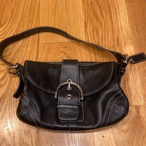 Vintage COACH Soho 9247 Black Leather Bag